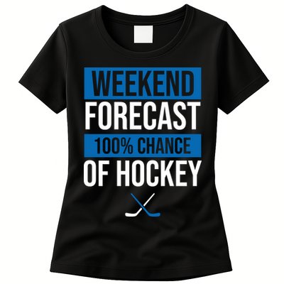 Weekend Forecast Hockey Womens T-Shirt