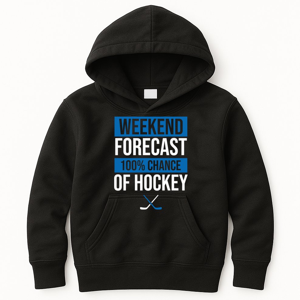 Weekend Forecast Hockey Kids Hoodie
