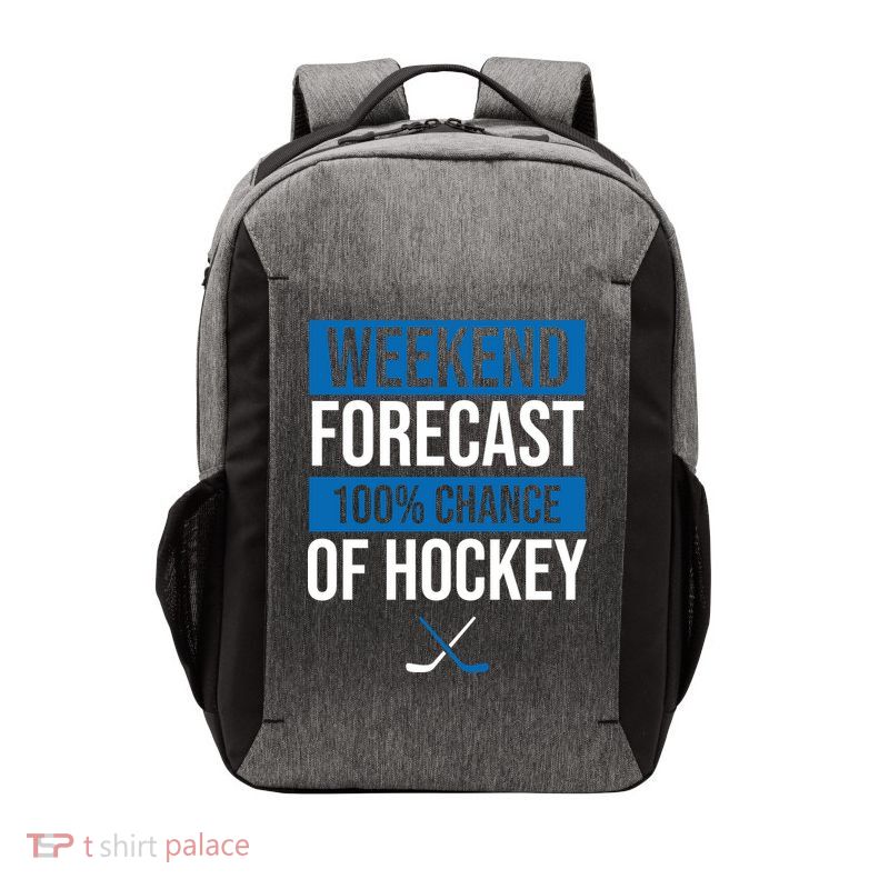 Weekend Forecast Hockey Vector Backpack