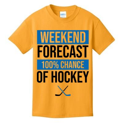 Weekend Forecast Hockey Kids T-Shirt