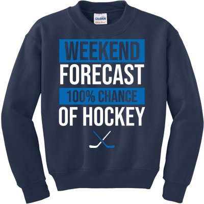 Weekend Forecast Hockey Kids Sweatshirt