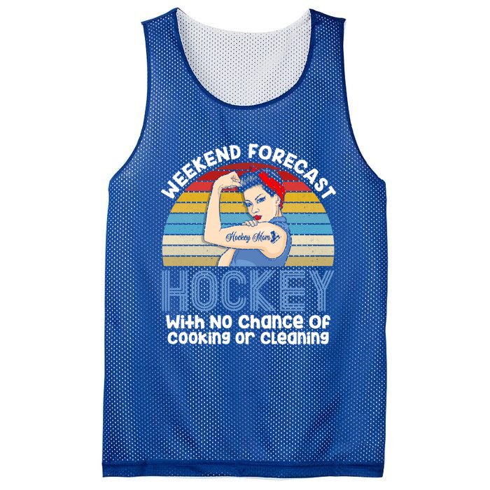 Weekend Forecast Hockey No Chance Cooking Or Cleaning Meaningful Gift Mesh Reversible Basketball Jersey Tank