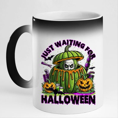 Waiting For Halloween Like Beetle Juice Horror Movie 11oz Black Color Changing Mug