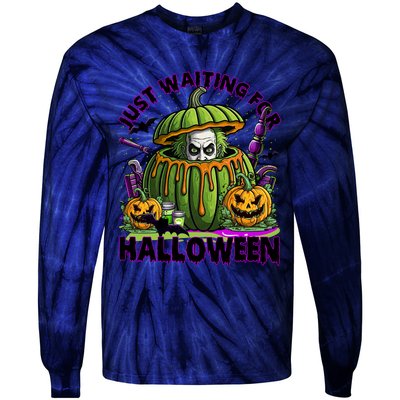 Waiting For Halloween Like Beetle Juice Horror Movie Tie-Dye Long Sleeve Shirt