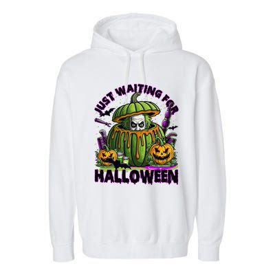 Waiting For Halloween Like Beetle Juice Horror Movie Garment-Dyed Fleece Hoodie