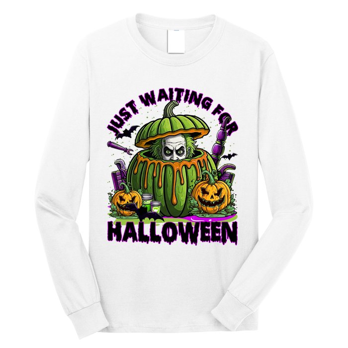 Waiting For Halloween Like Beetle Juice Horror Movie Long Sleeve Shirt