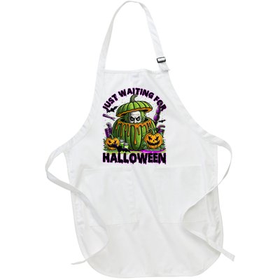 Waiting For Halloween Like Beetle Juice Horror Movie Full-Length Apron With Pockets