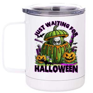 Waiting For Halloween Like Beetle Juice Horror Movie 12 oz Stainless Steel Tumbler Cup