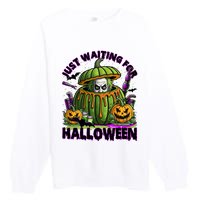 Waiting For Halloween Like Beetle Juice Horror Movie Premium Crewneck Sweatshirt