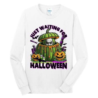 Waiting For Halloween Like Beetle Juice Horror Movie Tall Long Sleeve T-Shirt