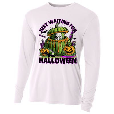 Waiting For Halloween Like Beetle Juice Horror Movie Cooling Performance Long Sleeve Crew