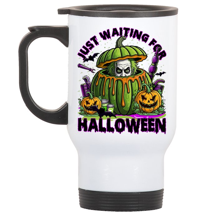 Waiting For Halloween Like Beetle Juice Horror Movie Stainless Steel Travel Mug