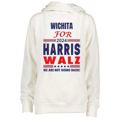 Wichita For Harris Walz We Are Not Going Back Womens Funnel Neck Pullover Hood