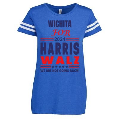 Wichita For Harris Walz We Are Not Going Back Enza Ladies Jersey Football T-Shirt