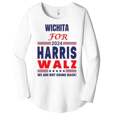 Wichita For Harris Walz We Are Not Going Back Women's Perfect Tri Tunic Long Sleeve Shirt