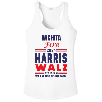 Wichita For Harris Walz We Are Not Going Back Ladies PosiCharge Competitor Racerback Tank