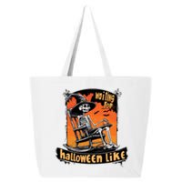 Waiting For Halloween Like Funny Skeleton Spooky Season 25L Jumbo Tote