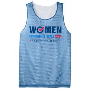 Women For Harris Walz 2024 When We Fight We Win Mesh Reversible Basketball Jersey Tank