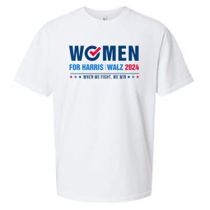 Women For Harris Walz 2024 When We Fight We Win Sueded Cloud Jersey T-Shirt