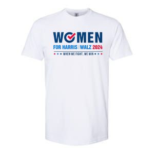 Women For Harris Walz 2024 When We Fight We Win Softstyle CVC T-Shirt