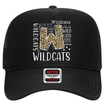 Wildcats Fanatic Hilarious Wildcat Enthusiast Gift High Crown Mesh Back Trucker Hat