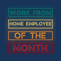 Work From Home Employee Of The Month Retro Button
