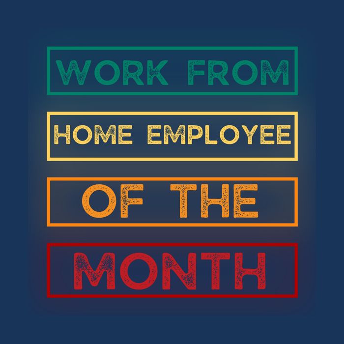 Work From Home Employee Of The Month Retro Button