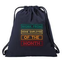 Work From Home Employee Of The Month Retro Drawstring Bag