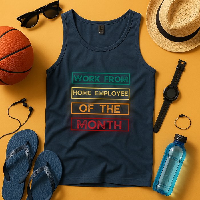 Work From Home Employee Of The Month Retro Tank Top