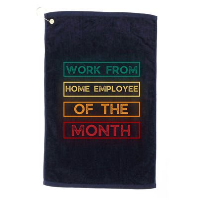 Work From Home Employee Of The Month Retro Golf Towel
