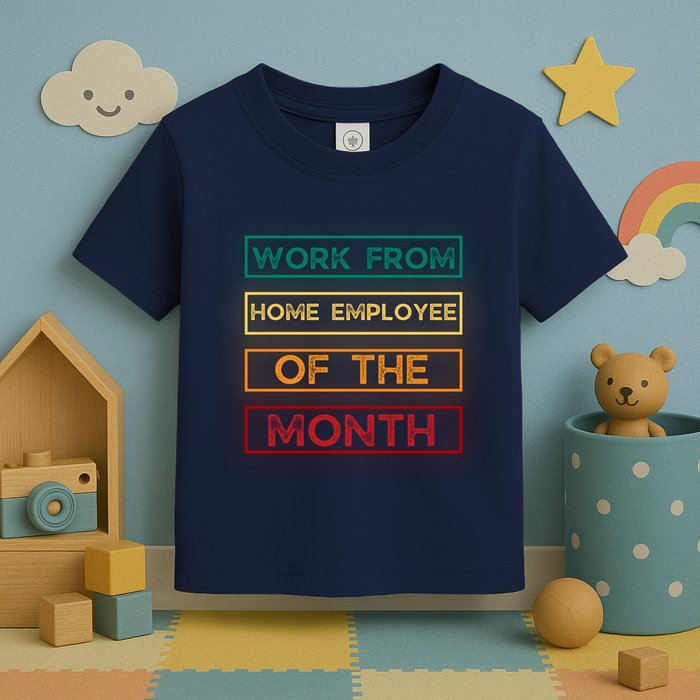Work From Home Employee Of The Month Retro Toddler T-Shirt