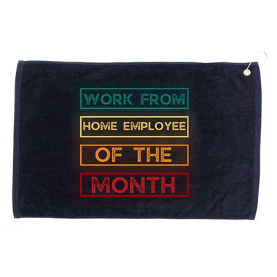 Work From Home Employee Of The Month Retro Grommeted Golf Towel