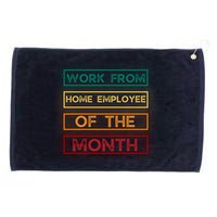 Work From Home Employee Of The Month Retro Grommeted Golf Towel