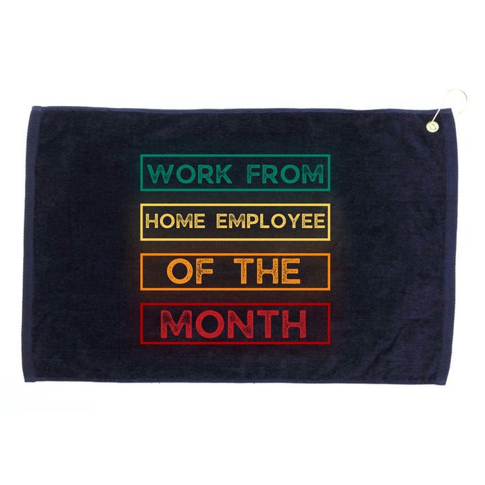 Work From Home Employee Of The Month Retro Grommeted Golf Towel