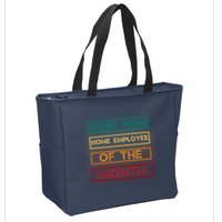 Work From Home Employee Of The Month Retro Zip Tote Bag