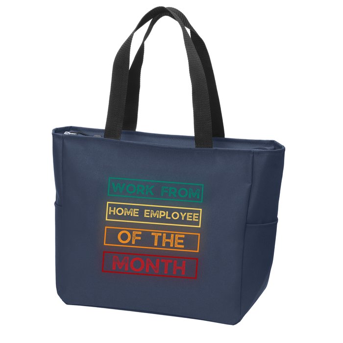 Work From Home Employee Of The Month Retro Zip Tote Bag