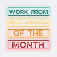 Work From Home Employee Of The Month Retro Garment-Dyed Sweatshirt