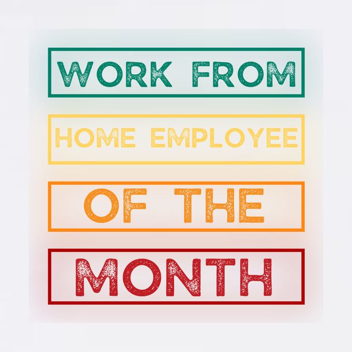 Work From Home Employee Of The Month Retro Garment-Dyed Sweatshirt