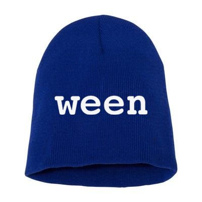 Ween Funny Halloween Pair With Hallo Short Acrylic Beanie