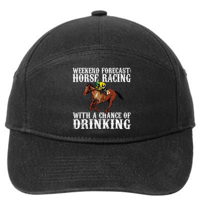 Weekend Forecast Horse Racing Chance Of Drinking Derby Gift 7-Panel Snapback Hat