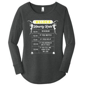 Welder Funny Hourly Rate Gift For Welder Women's Perfect Tri Tunic Long Sleeve Shirt