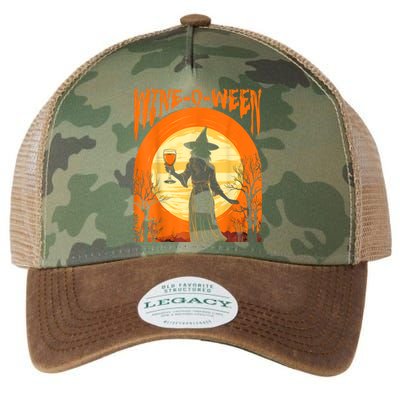 Wineoween Funny Halloween Witch Costume Legacy Tie Dye Trucker Hat