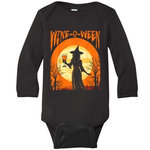 Wineoween Funny Halloween Witch Costume Baby Long Sleeve Bodysuit