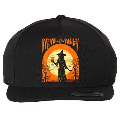 Wineoween Funny Halloween Witch Costume Wool Snapback Cap