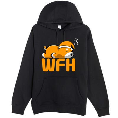 Work From Home Employee Sleepy Funny & Sarcastic Premium Pullover Hoodie