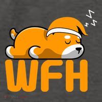 Work From Home Employee Sleepy Funny & Sarcastic Vector Backpack
