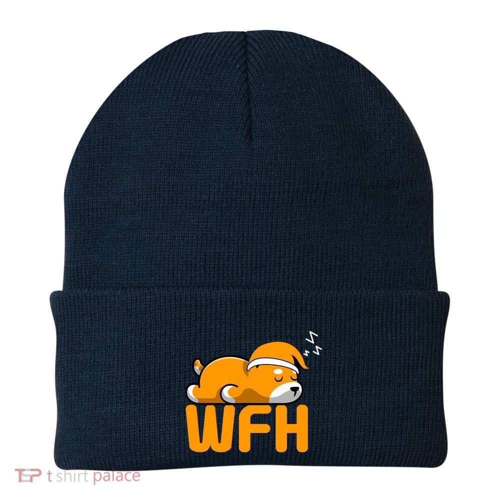 Work From Home Employee Sleepy Funny & Sarcastic Beanie