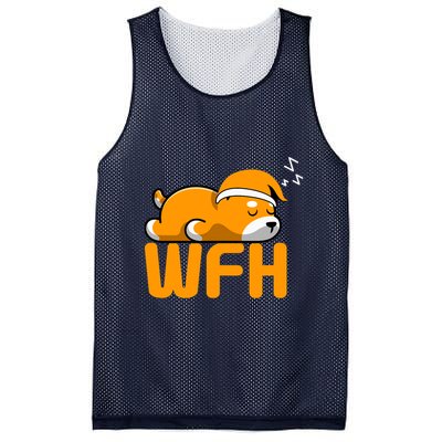 Work From Home Employee Sleepy Funny & Sarcastic Mesh Reversible Basketball Jersey Tank
