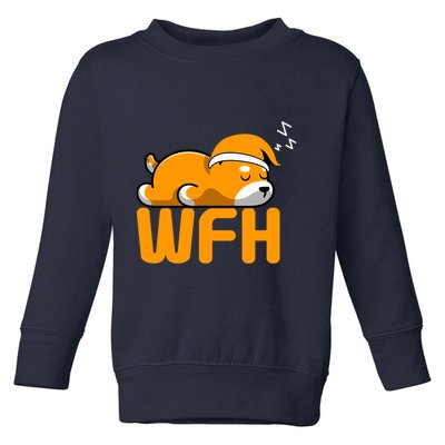 Work From Home Employee Sleepy Funny & Sarcastic Toddler Sweatshirt