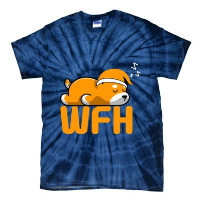 Work From Home Employee Sleepy Funny & Sarcastic Tie-Dye T-Shirt